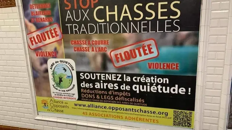 Les anti-chasse lancent une campagne de communication dans le métro