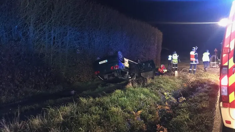 Collision avec un sanglier, un automobiliste éjecté de sa voiture
