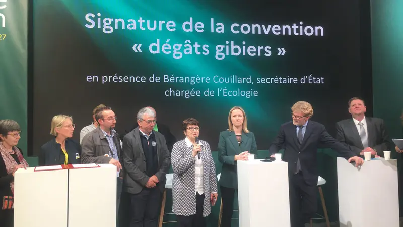 Financement de l’État et réduction des dégâts de gibier :  le gouvernement, les agriculteurs et les chasseurs ont signé!