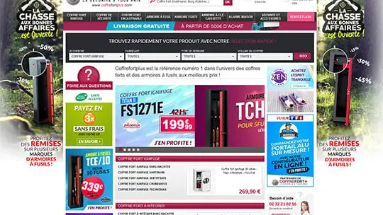 Armoire fusil chasse blindé