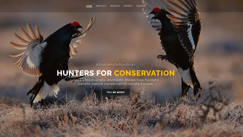 Biodiversity Manifesto : un site des projets de conservation menés par les chasseurs d’Europe