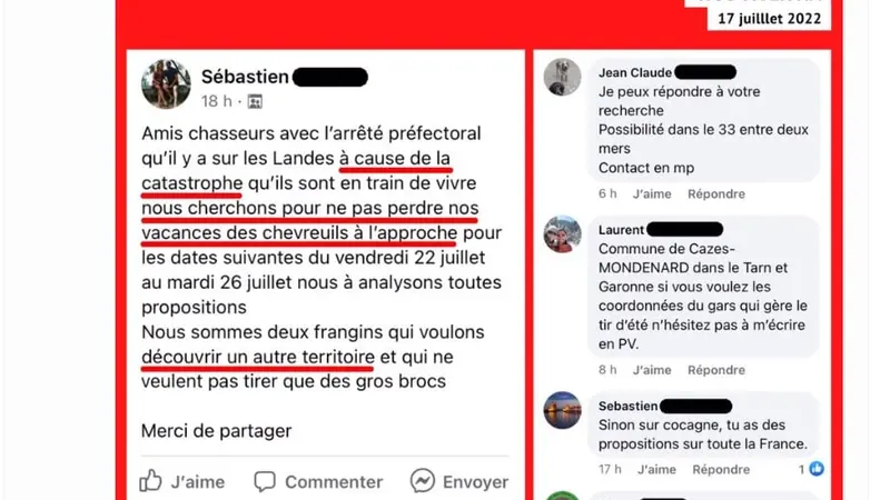 Hugo Clément et Pierre Rigaux profitent des incendies en Gironde pour casser du chasseur