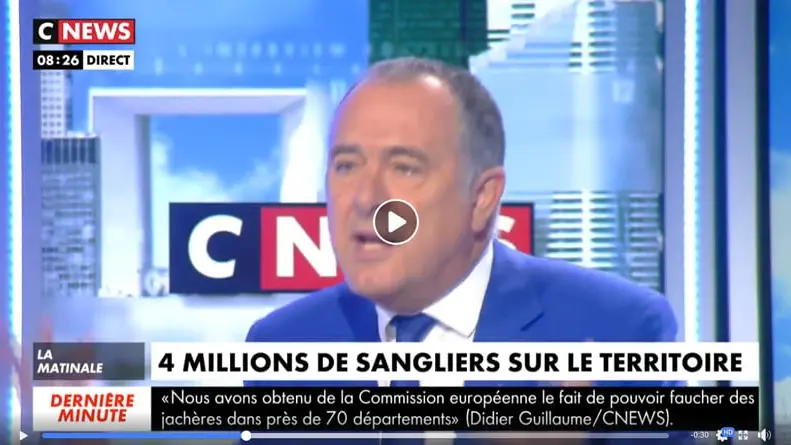 Didier Guillaume sur CNEWS : « il faut des chasseurs »