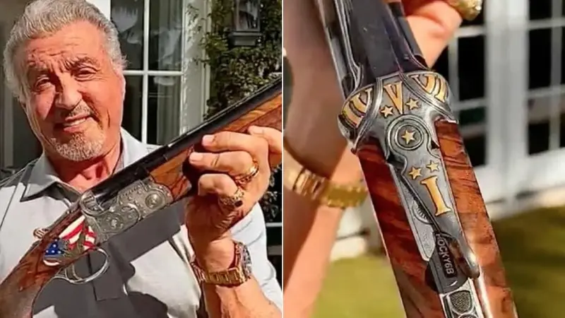 Beretta a livré une pièce aux gravures uniques à l’effigie de Rocky pour Sylvester Stallone
