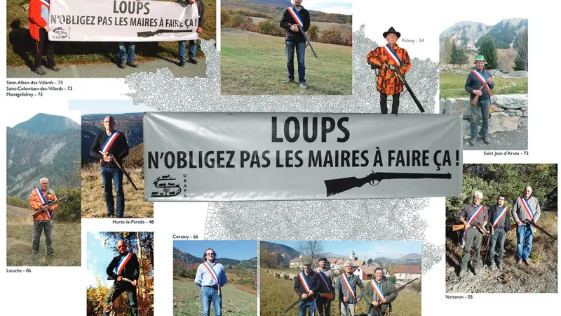Des maires pris en photo avec des fusils de chasse pour lutter contre le loup