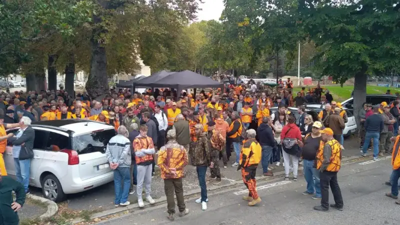 manif des chasseurs à Agen