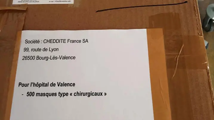 Coronavirus : Cheddite, premier fabricant mondial de cartouches offre des masques au CHU de Valence
