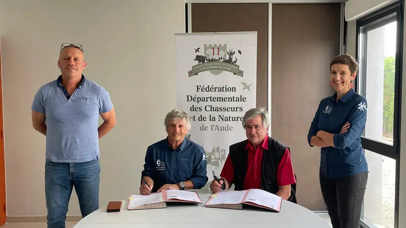 partenariat chasseurs de l'aude et PNR