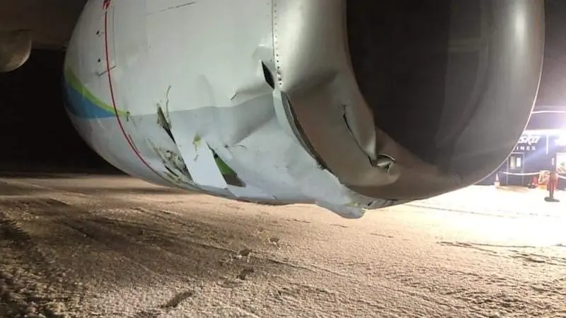 Réacteur Boeing 737 Yakutat en Alaska.