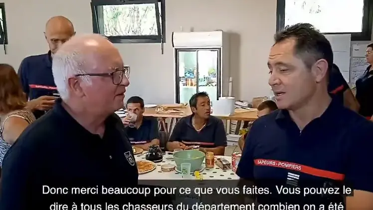 Les pompiers remercient mes chasseurs : « Vous êtes aussi au charbon »