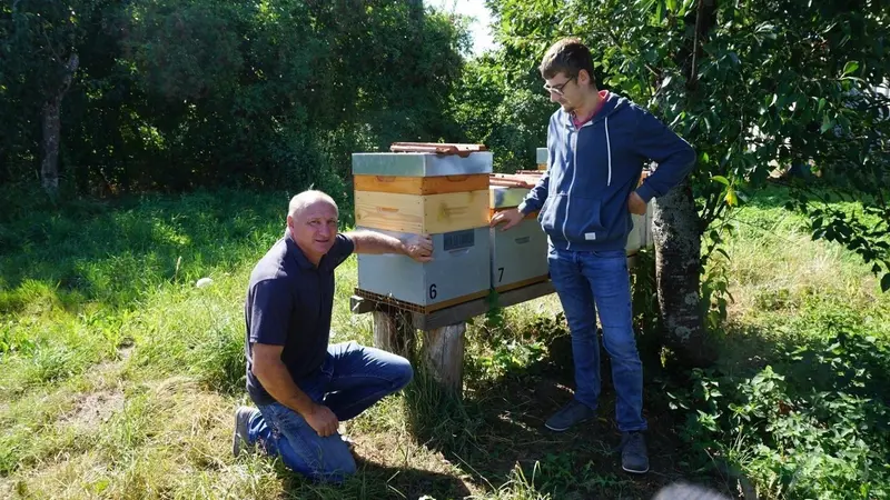 Une association de chasse (AICA) offre 4 ruches à un jeune apiculteur
