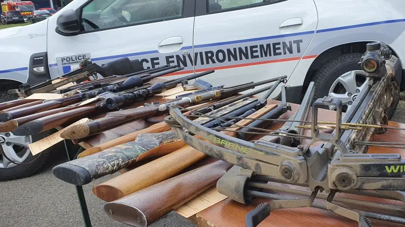 Saisie des armes d'un braconnier de Lambach