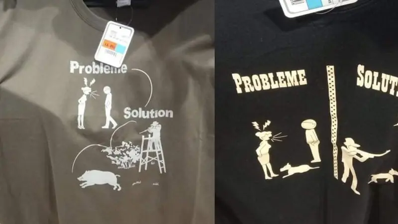 Un magasin Leclerc cède à la pression et retire de la vente 2 tee-shirts humoristiques sur la chasse