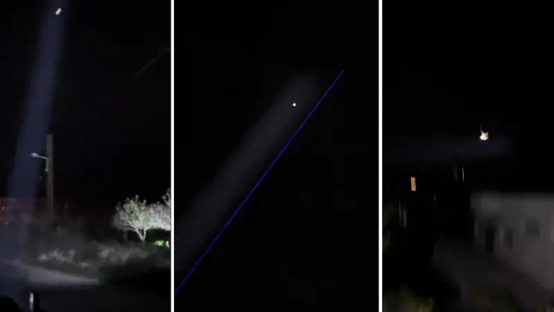 tir de nuit des migrateurs au projecteur
