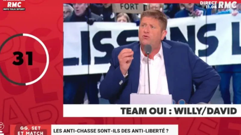 Willy Schraen rappelle sur RMC que des groupuscules activistes sont financés en liquide par de grandes associations
