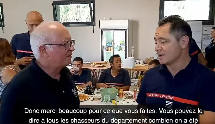 Les pompiers remercient mes chasseurs : « Vous êtes aussi au charbon »