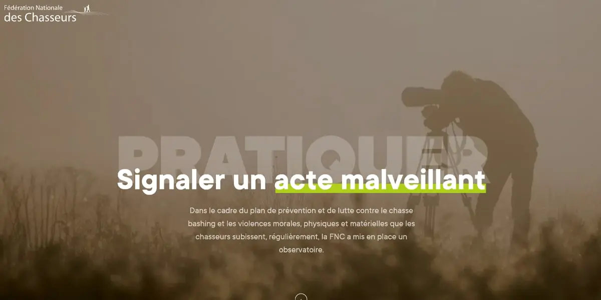Chassebashing : la FNC met en ligne un nouveau formulaire de signalement