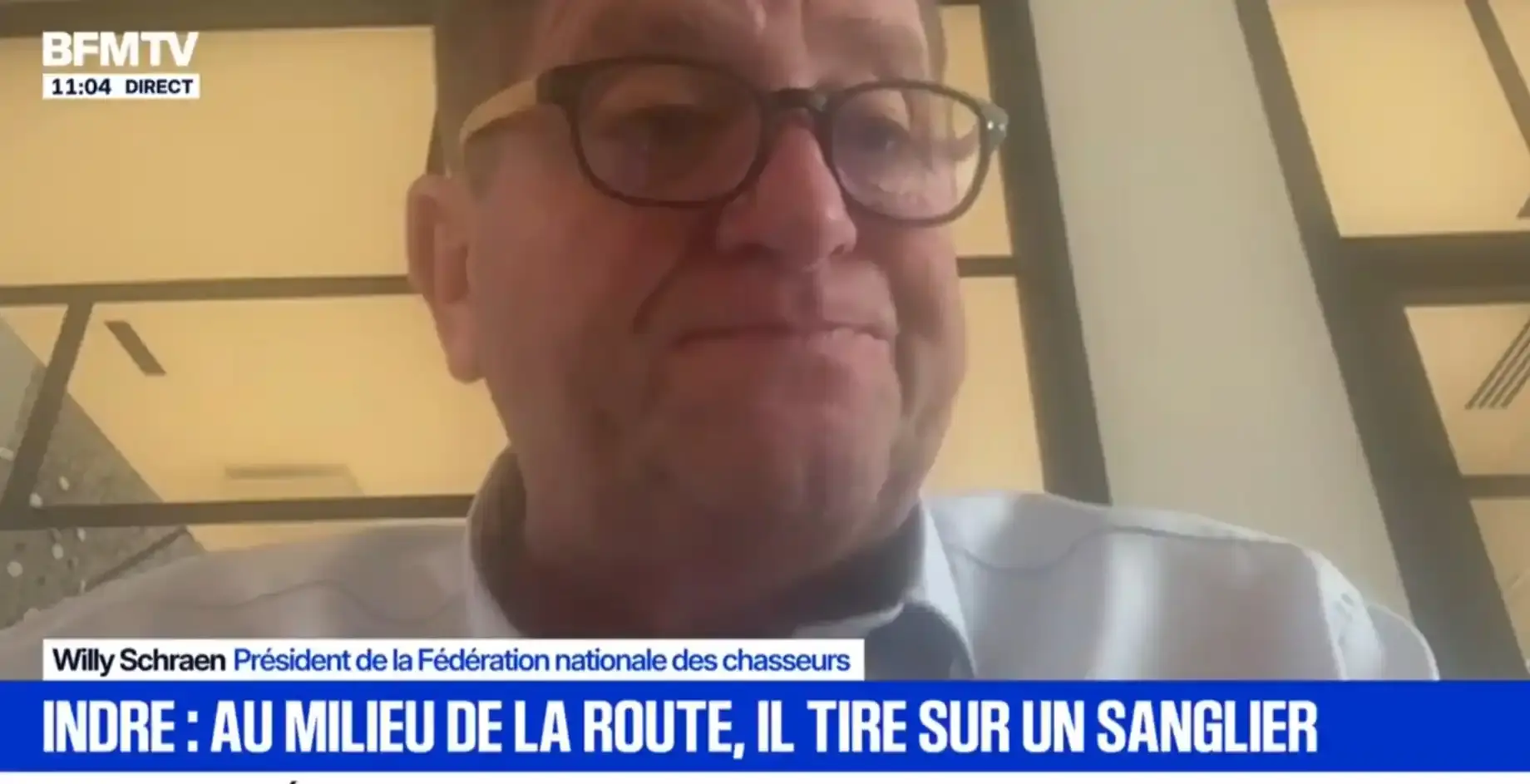 Affaire du sanglier tiré entre les voitures : « Moi, je tire mon chapeau à ce monsieur », s’est exprimé Willy Schraen
