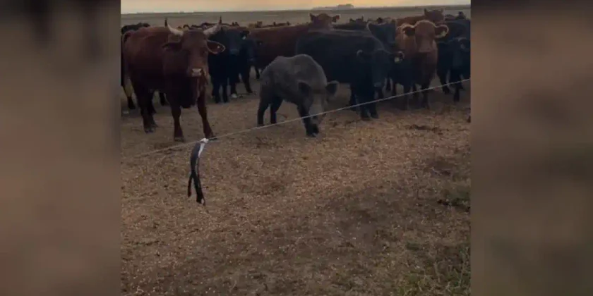 sangliers avec les vaches