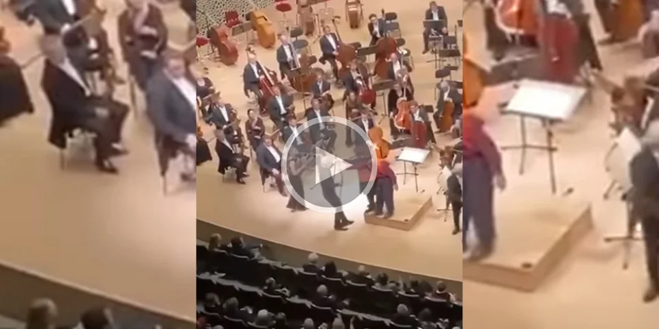 [Vidéo] Des militants écologistes se collent sur le pupitre d’un orchestre mais tout ne se passe pas comme prévu…