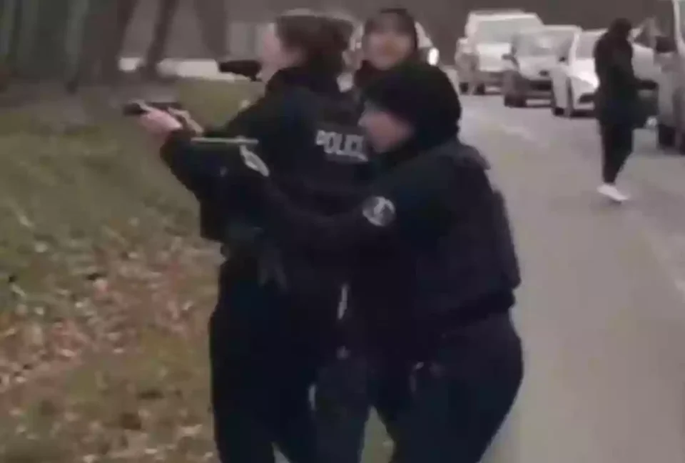 [Vidéo] Un énorme sanglier tué par la Police après avoir provoqué un accident de la route