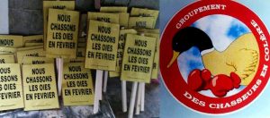 Manifestation en faveur de la chasse aux oies à Rochefort samedi 3 février