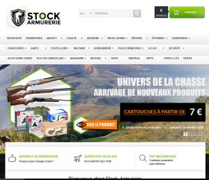 Site d vente en ligne chasse stock armurerie