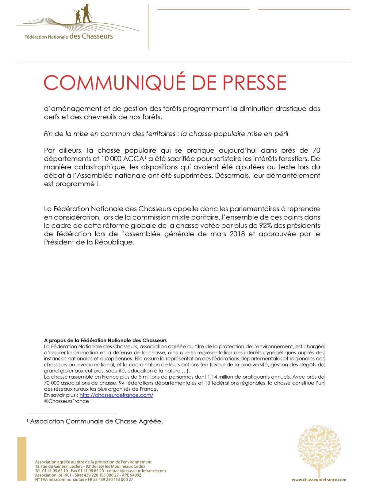 Notre Président Willy - Page 2 Communiqu20Projet20de20loi20Chasse20au20Snat20-201220avril202019-2