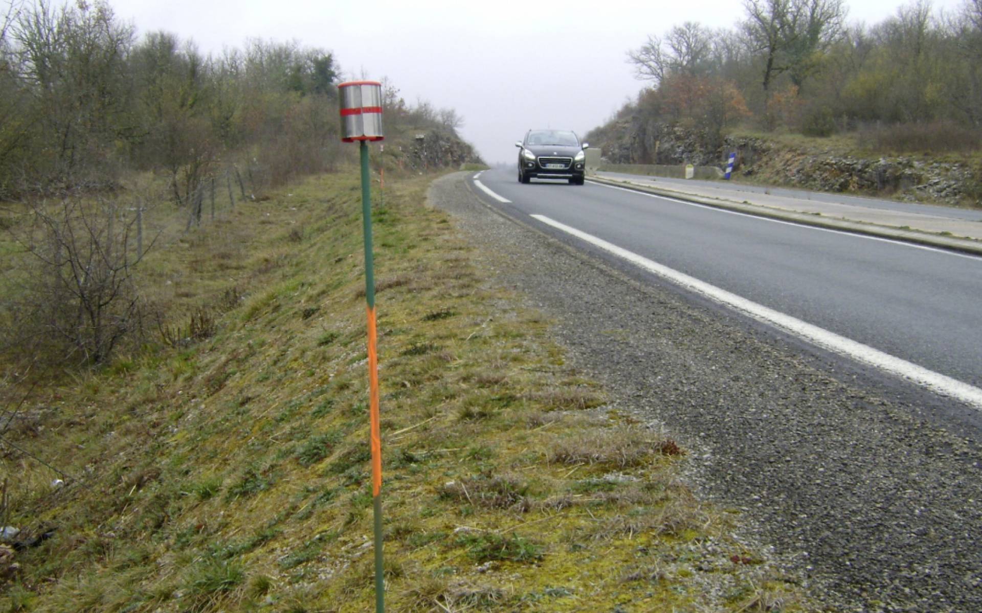 Des piquets réflecteurs pour éviter les collisions avec le grand gibier
