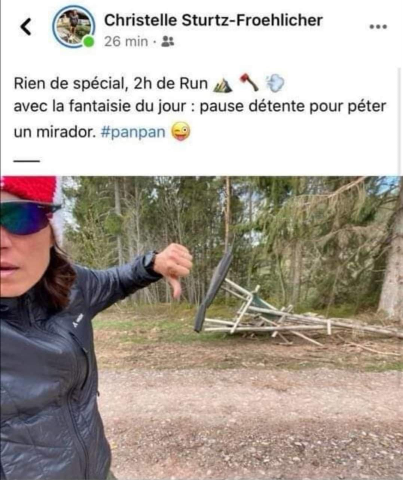 Une free runneuse dans la tourmente après avoir simulé la destruction d’un mirador