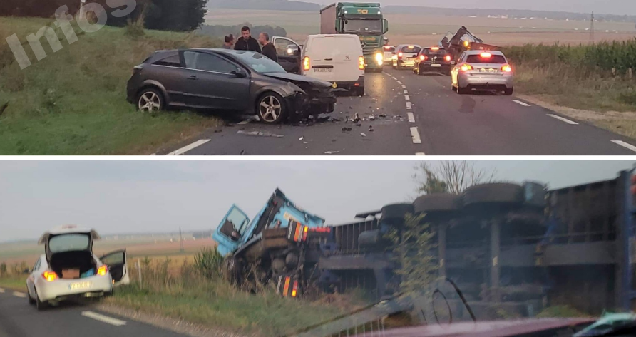 Accident important en Seine-Maritime impliquant plusieurs véhicules à cause d’un sanglier sur la route