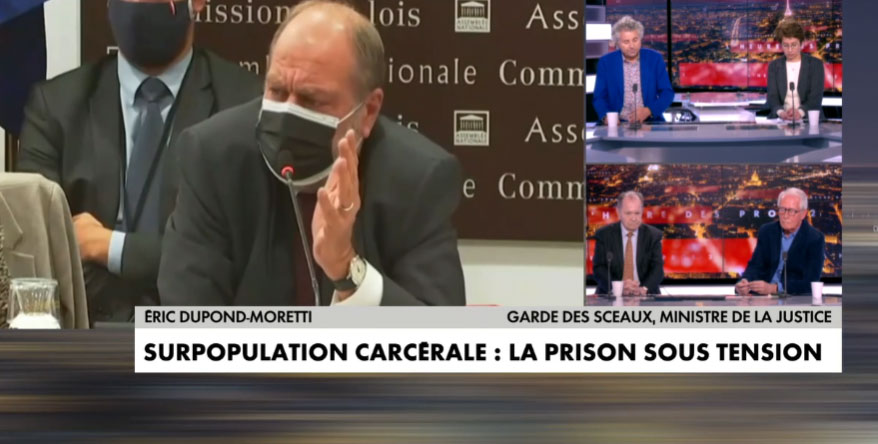 Dupont Moretti explique que des prisons ne peuvent être construites à cause des battues de sangliers