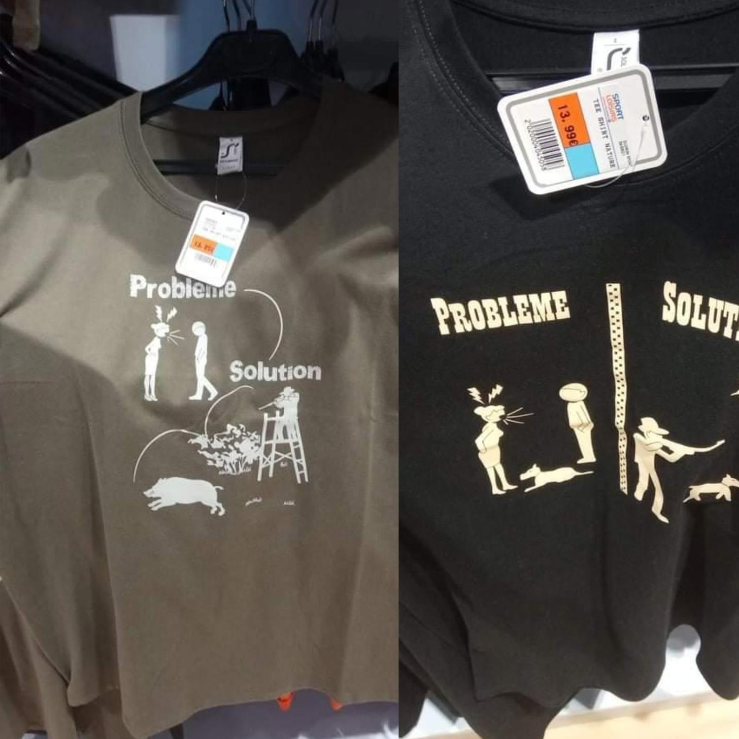Un magasin Leclerc cède à la pression et retire de la vente 2 tee-shirts humoristiques sur la chasse