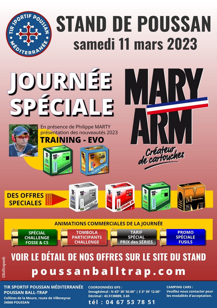 Journée spéciale Mary Arm samedi 11 mars à Poussan