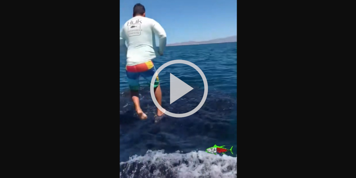 [Vidéo] Un homme s’essaie à la pêche « au maillot »