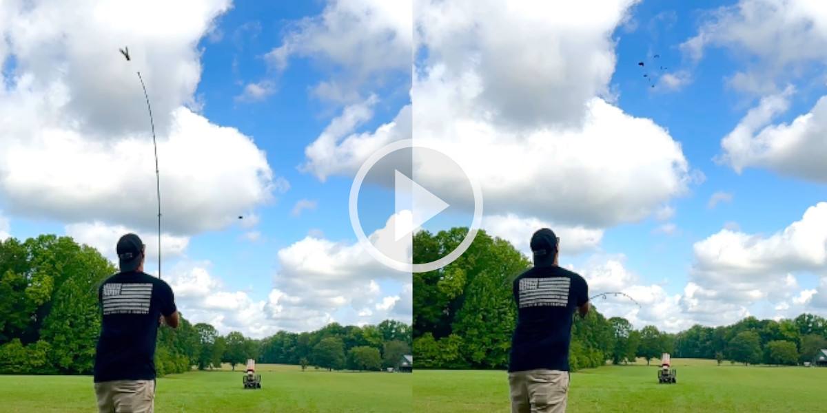 [Vidéo] Insolite : un homme fait du ball-trap avec sa canne à pêche