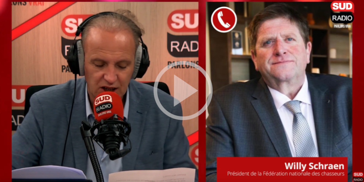 [Vidéo] Ouverture de la chasse, chasse-bashing, liste de la ruralité : Willy Schraen interviewé par Sud-Radio