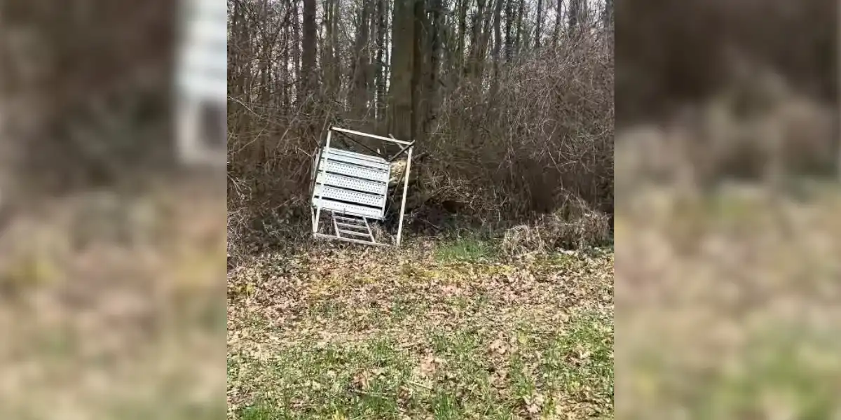 [Vidéo] Un chasseur agacé découvre encore des miradors vandalisés