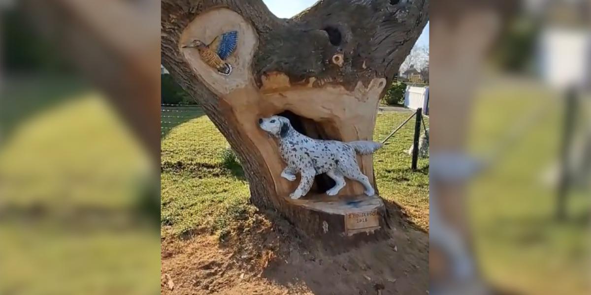 [Vidéo] Une scène de chasse magnifique sculptée dans un arbre