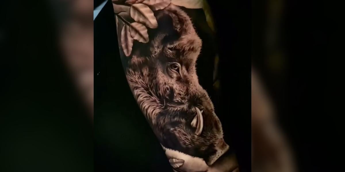 [Vidéo] Un tatouage qui va plaire aux passionnés de sangliers