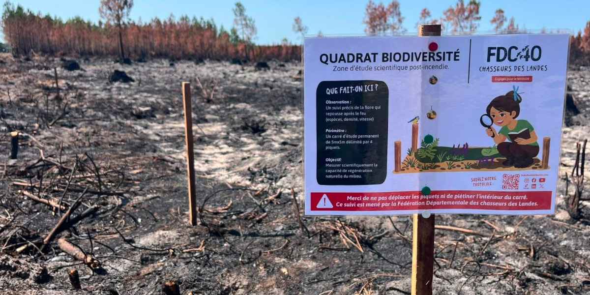 Après les incendies, la Fédération des Chasseurs des Landes surveille de près la repousse de la végétation