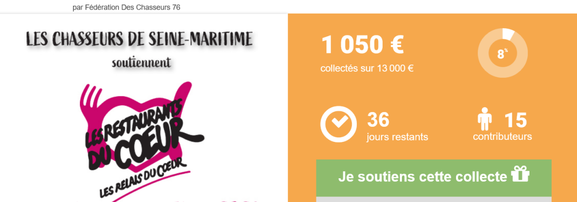 Les chasseurs avec les restos du coeur