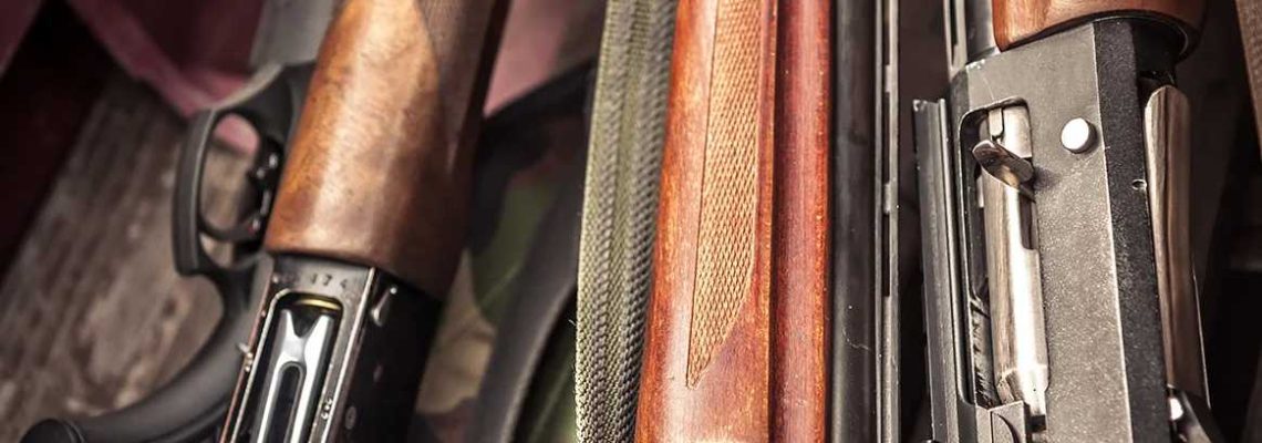fusils de chasse abandonnés