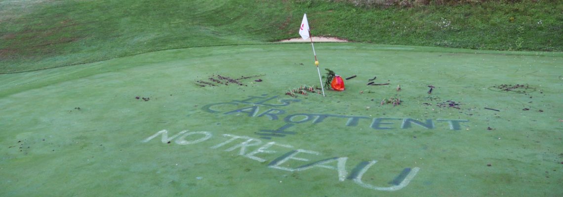golf bresson-grenoble saccagé par extinction rebellion