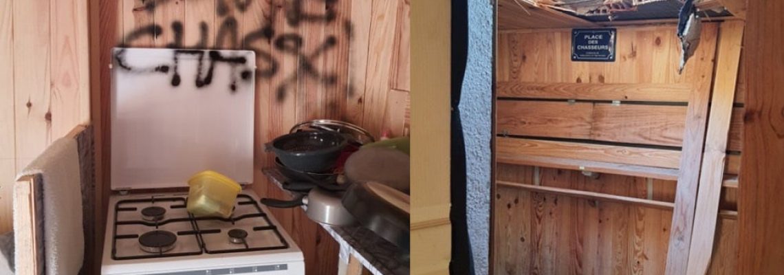 hutte vandalisée bouches du rhone