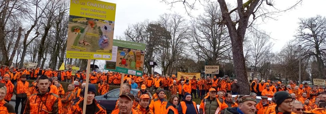 manifestation chasseurs haute marne 19 février 2023