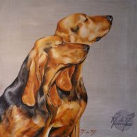 5HU12003 Brunos du Jura huile sur toile 3D 50×50 fili 